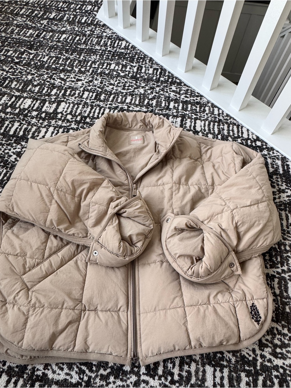 FP Movement by Free People Quilted Puffer Jacket - Taupe